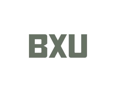 BXU Logo tasarım vektör şablonu. BXU