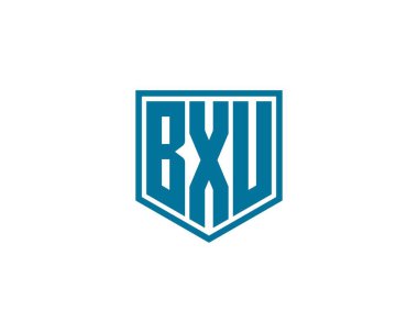 BXU Logo tasarım vektör şablonu. BXU