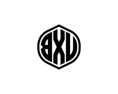 BXU Logo tasarım vektör şablonu. BXU