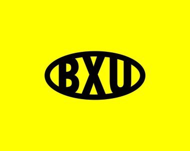 BXU Logo tasarım vektör şablonu. BXU