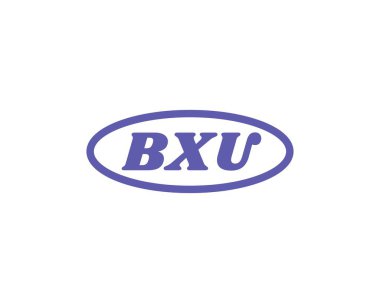 BXU Logo tasarım vektör şablonu. BXU