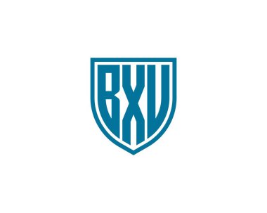 BXU Logo tasarım vektör şablonu. BXU