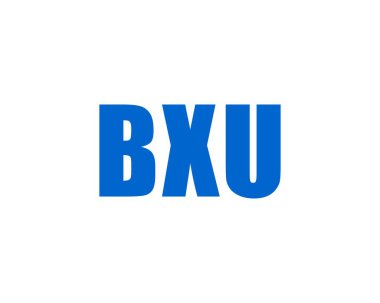 BXU Logo tasarım vektör şablonu. BXU