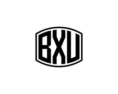 BXU Logo tasarım vektör şablonu. BXU