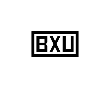 BXU Logo tasarım vektör şablonu. BXU
