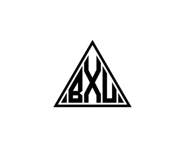 BXU Logo tasarım vektör şablonu. BXU
