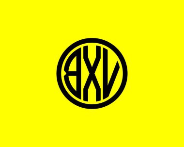 BXV logo tasarım vektör şablonu. BXV