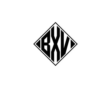 BXV logo tasarım vektör şablonu. BXV