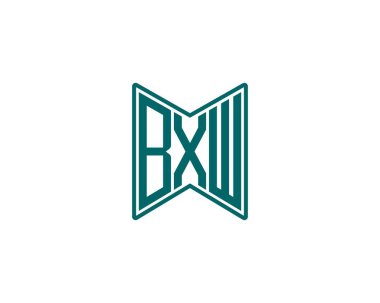 BXW logo tasarım vektör şablonu. BXW