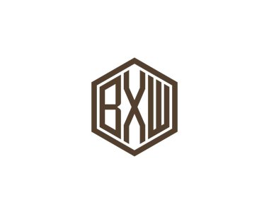 BXW logo tasarım vektör şablonu. BXW