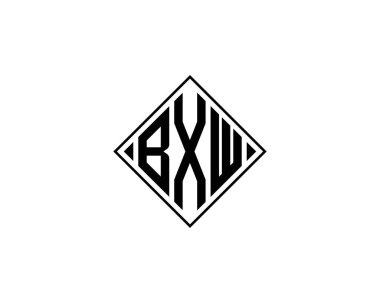 BXW logo tasarım vektör şablonu. BXW