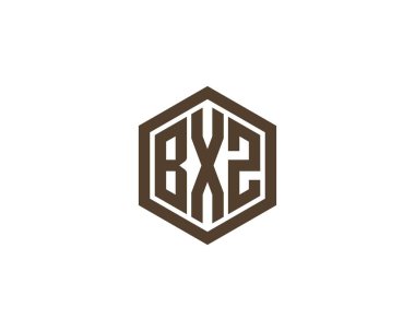 BXZ Logo tasarım vektör şablonu. BXZ