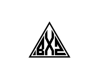 BXZ Logo tasarım vektör şablonu. BXZ