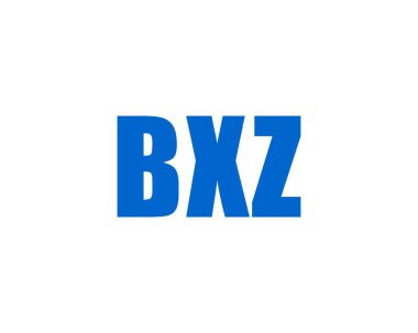 BXZ Logo tasarım vektör şablonu. BXZ