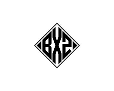 BXZ Logo tasarım vektör şablonu. BXZ