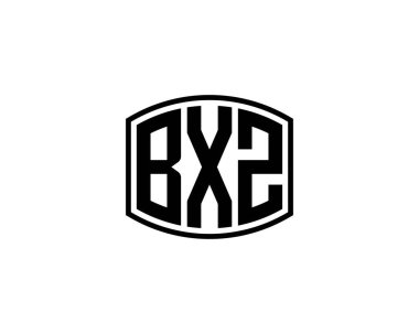 BXZ Logo tasarım vektör şablonu. BXZ