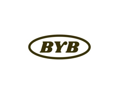 BYB Logo tasarım vektör şablonu. Hoşça kal.