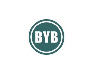 BYB Logo tasarım vektör şablonu. Hoşça kal.
