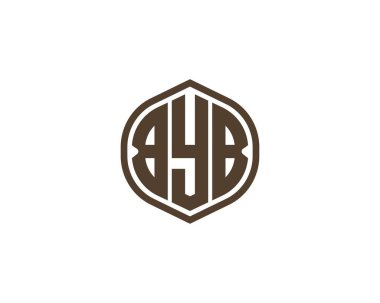BYB Logo tasarım vektör şablonu. Hoşça kal.