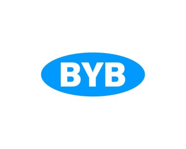 BYB Logo tasarım vektör şablonu. Hoşça kal.