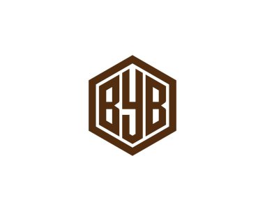BYB Logo tasarım vektör şablonu. Hoşça kal.