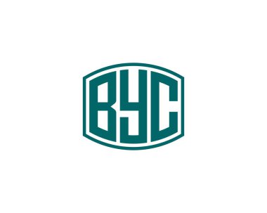 BYC Logo tasarım vektör şablonu. BYC