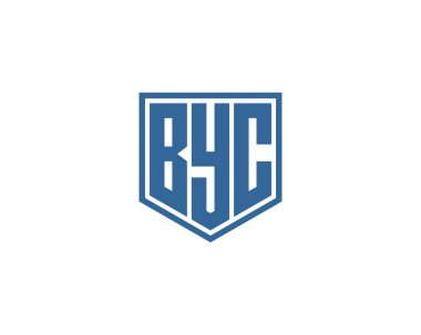 BYC Logo tasarım vektör şablonu. BYC