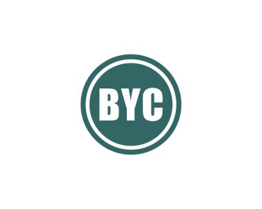 BYC Logo tasarım vektör şablonu. BYC