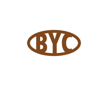 BYC Logo tasarım vektör şablonu. BYC