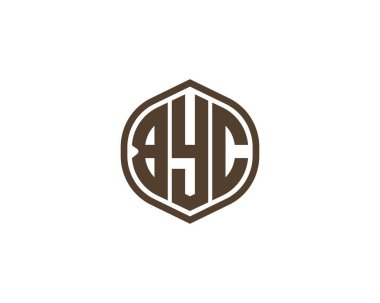 BYC Logo tasarım vektör şablonu. BYC