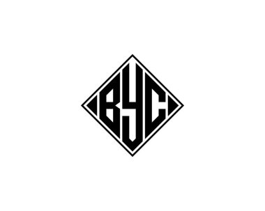 BYC Logo tasarım vektör şablonu. BYC