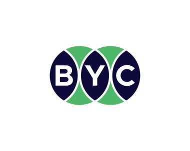 BYC Logo tasarım vektör şablonu. BYC