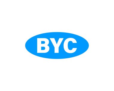 BYC Logo tasarım vektör şablonu. BYC