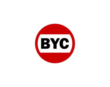 BYC Logo tasarım vektör şablonu. BYC