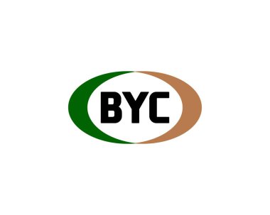 BYC Logo tasarım vektör şablonu. BYC