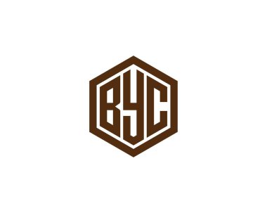 BYC Logo tasarım vektör şablonu. BYC