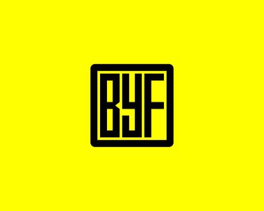 BYF logo tasarım vektör şablonu. Hoşça kal.