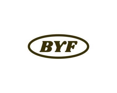 BYF logo tasarım vektör şablonu. Hoşça kal.