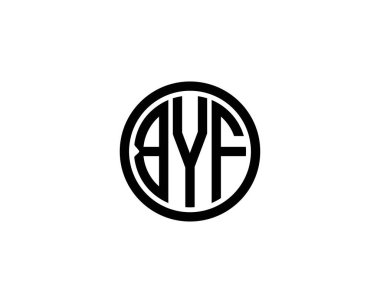 BYF logo tasarım vektör şablonu. Hoşça kal.