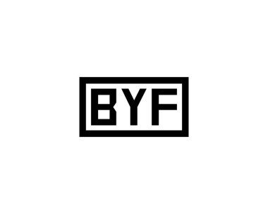BYF logo tasarım vektör şablonu. Hoşça kal.