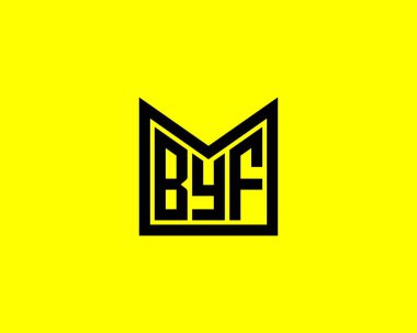 BYF logo tasarım vektör şablonu. Hoşça kal.