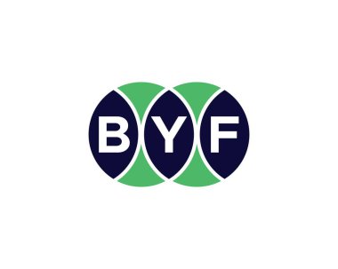 BYF logo tasarım vektör şablonu. Hoşça kal.