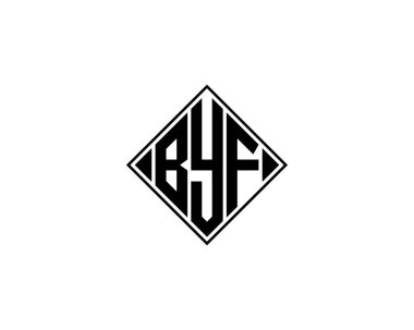 BYF logo tasarım vektör şablonu. Hoşça kal.