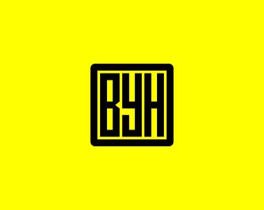 BYH logo tasarım vektör şablonu. Hoşça kal.