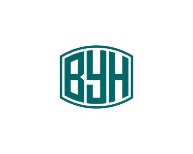 BYH logo tasarım vektör şablonu. Hoşça kal.