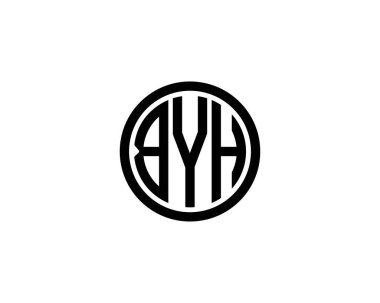 BYH logo tasarım vektör şablonu. Hoşça kal.