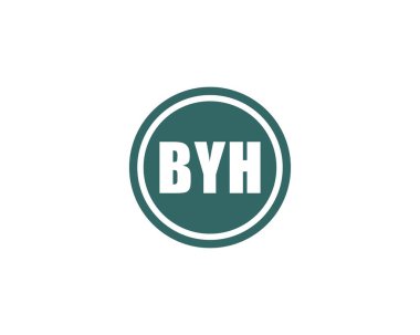 BYH logo tasarım vektör şablonu. Hoşça kal.