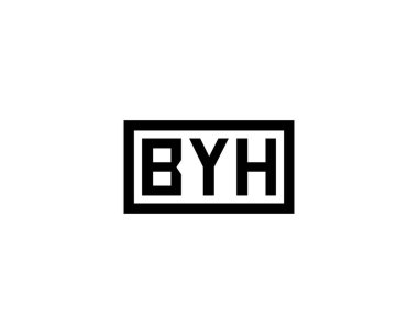BYH logo tasarım vektör şablonu. Hoşça kal.