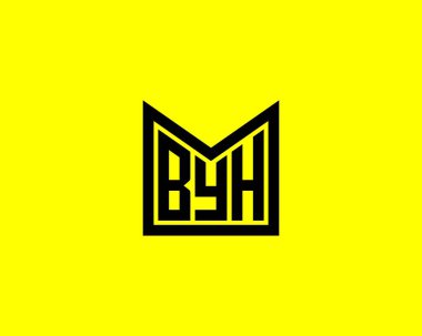 BYH logo tasarım vektör şablonu. Hoşça kal.