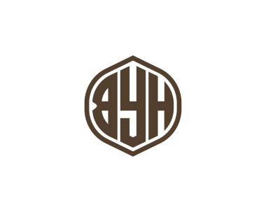 BYH logo tasarım vektör şablonu. Hoşça kal.